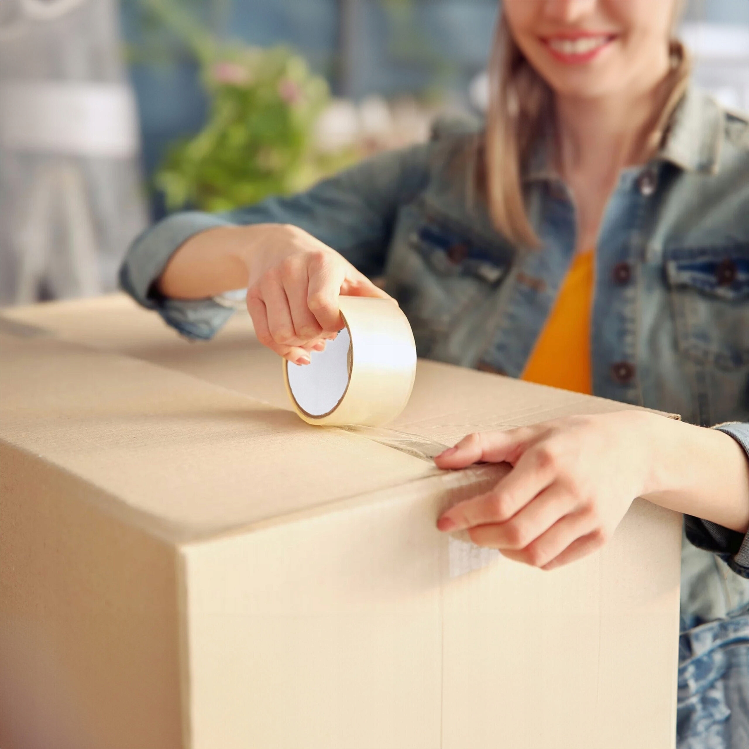 TAŚMA PAKOWA klejąca przezroczysta szeroka mocna 45mm/100y do pakowania Marka inny