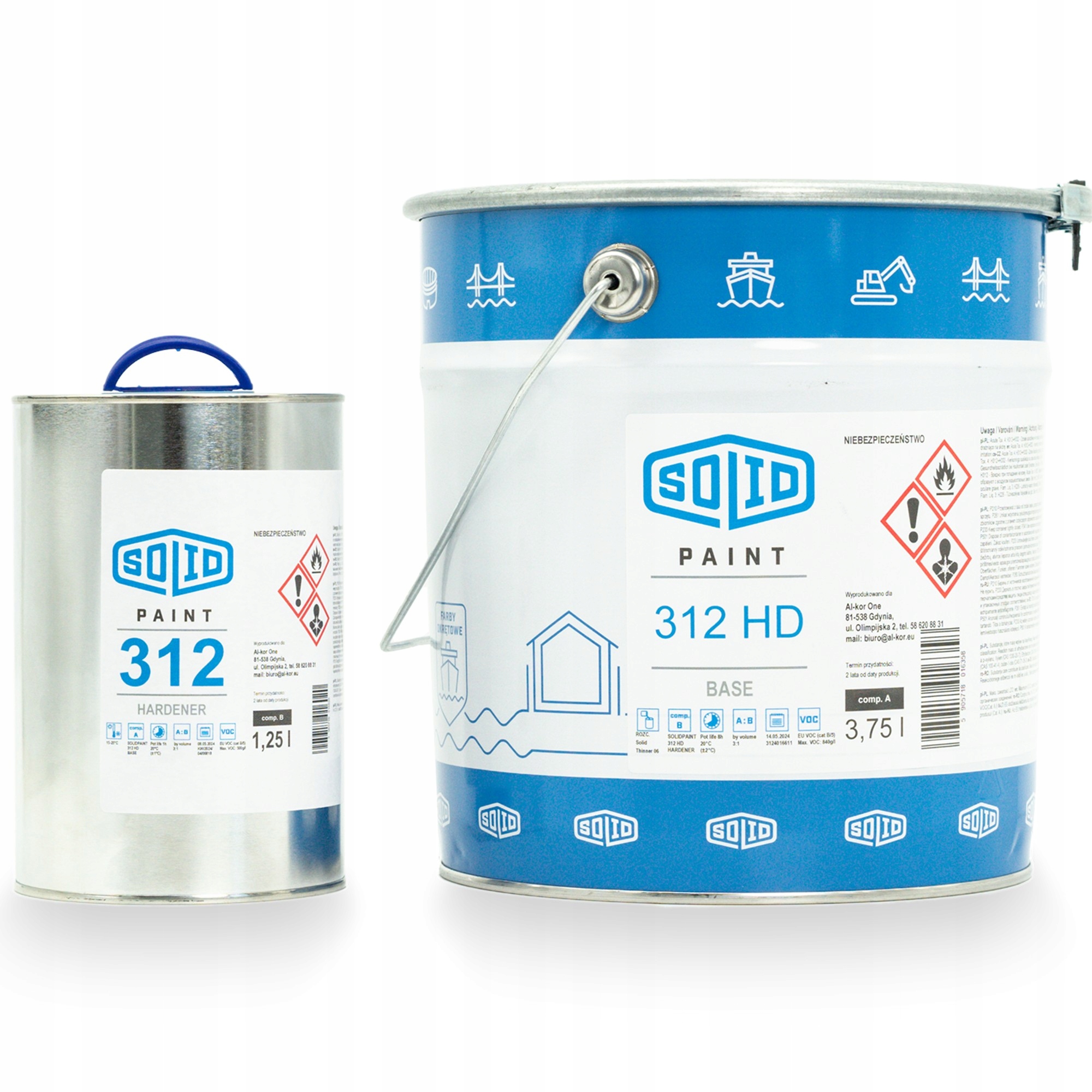 Solid 312 Hd Antypoślizgowa farba na beton 5L Ral