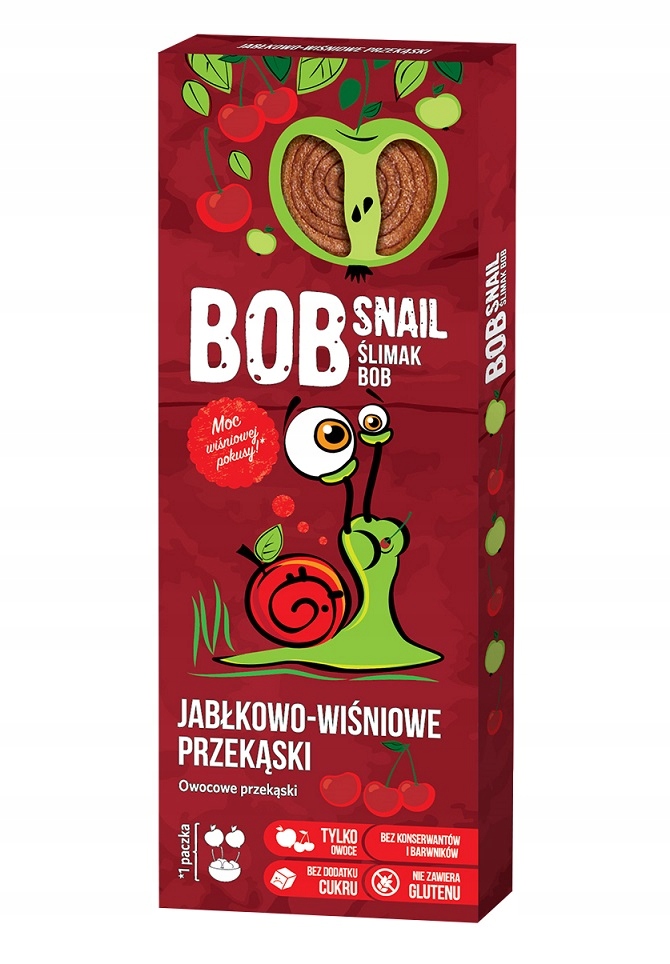 BOB SNAIL przekąska jabłko-wiśnia bez cukru 30g
