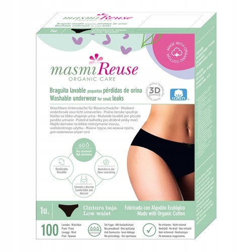 Masmi Reuse Organic Care, Bielizna damska na nietrzymanie moczu niski