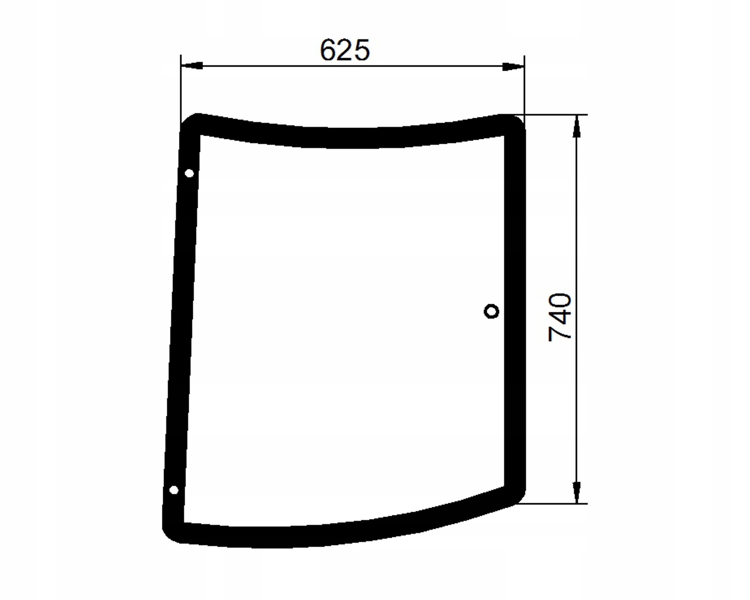 sklo Mf 6100 6400 7400 8400 Landini rohové P