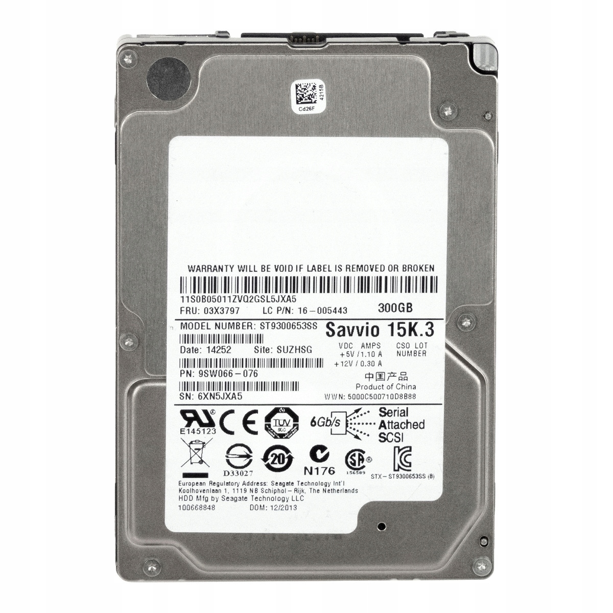 Lenovo 03X3797 300GB SAS-2 15K 64MB 2.5'' ST9300653SS