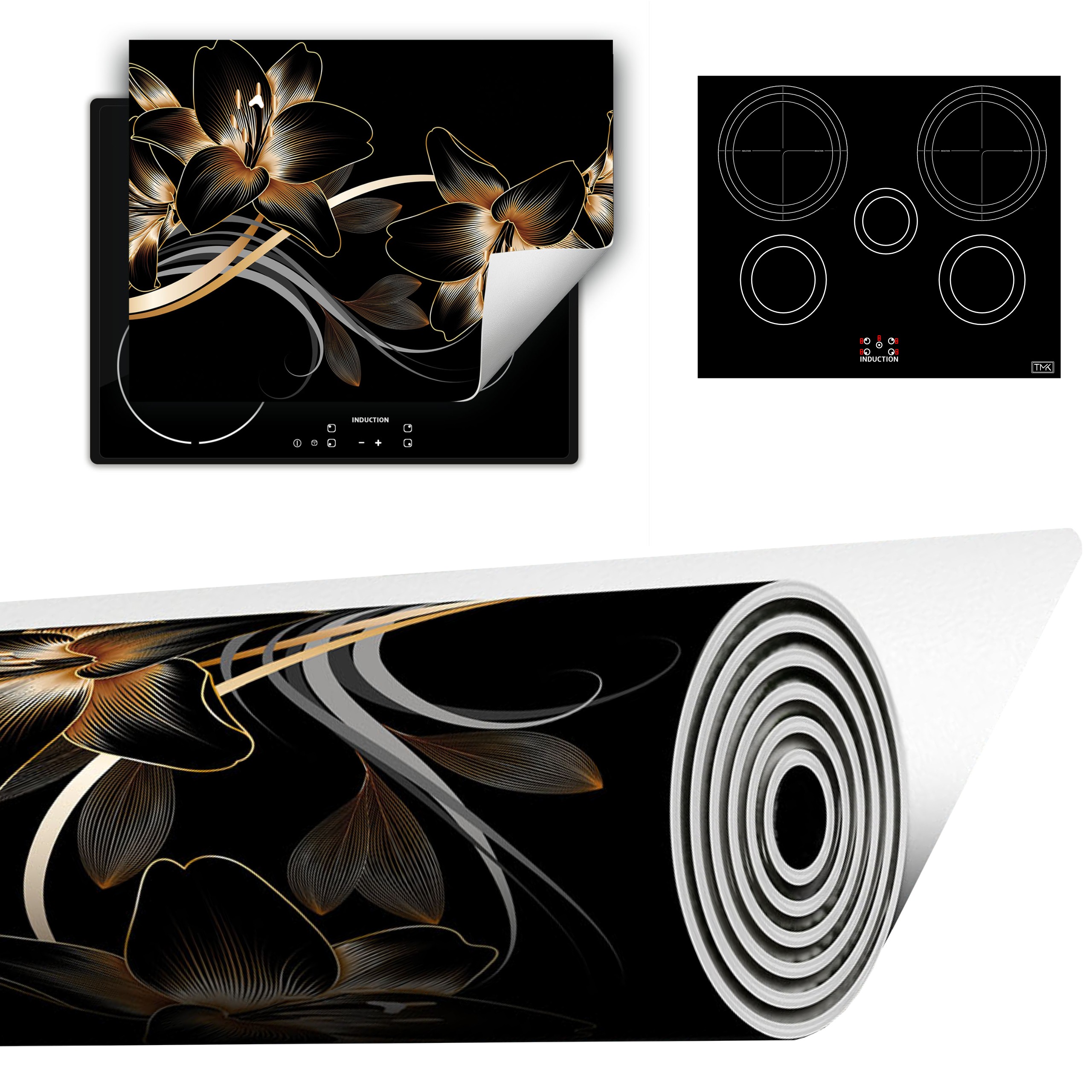 Vinylová Podložka Do Kuchyně Více Místa 70x52 černá Orchidej