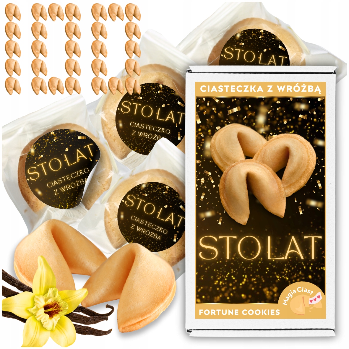 Magia Ciasteczka z Wróżbą na przybycie Sto Lat Ciastka z Wróżbą 100 szt