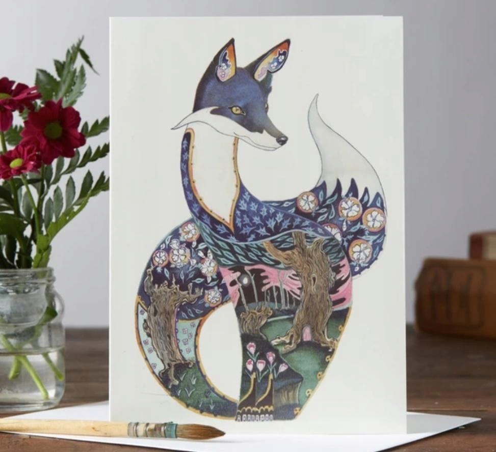 KARNET A060 B6 + KOPERTA NIEBIESKI LIS