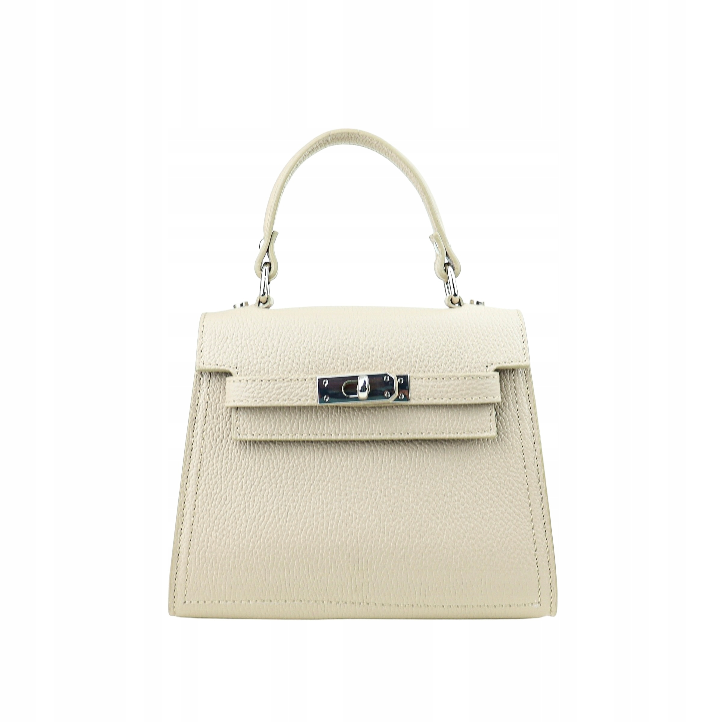 Torebka Skóra naturalna Bożena Ecru Stan opakowania oryginalne