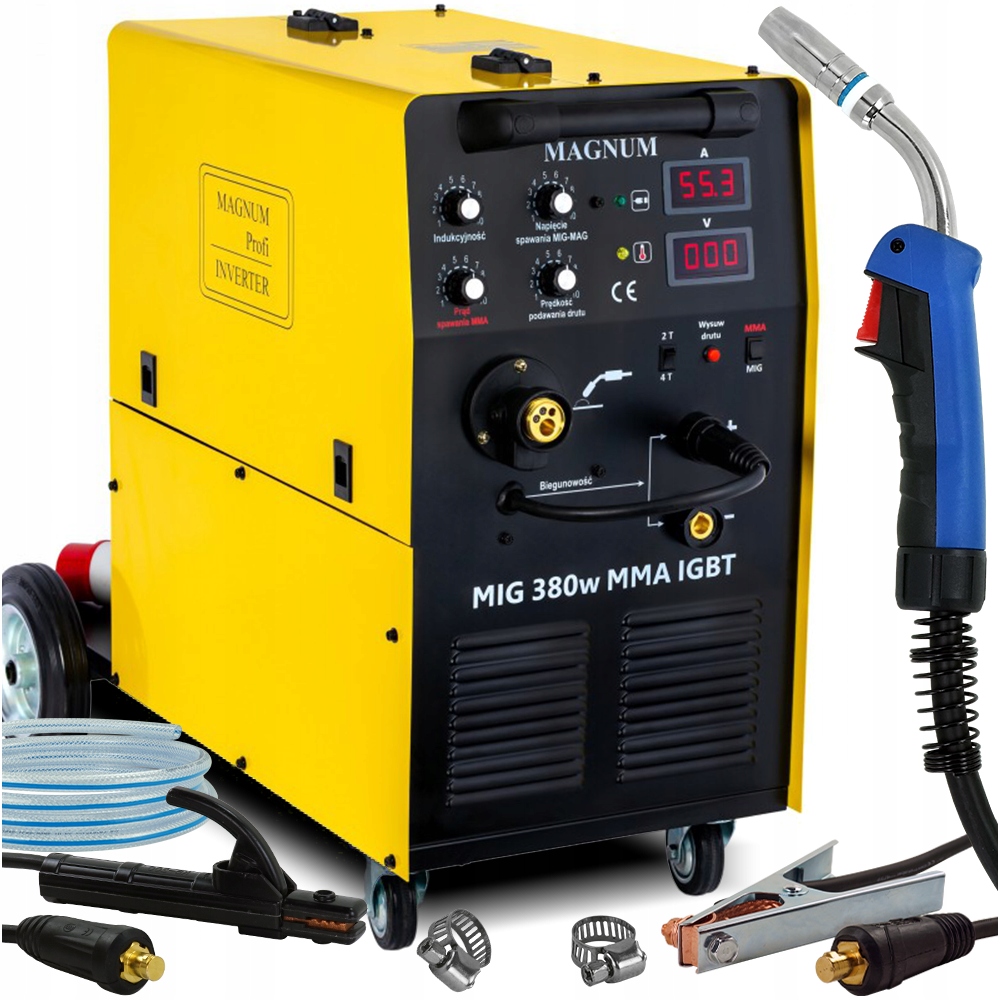 Spawarka migomat Mig Mag Magnum Mma 380W Igbt 400V 380A 4X4 Lutospawanie