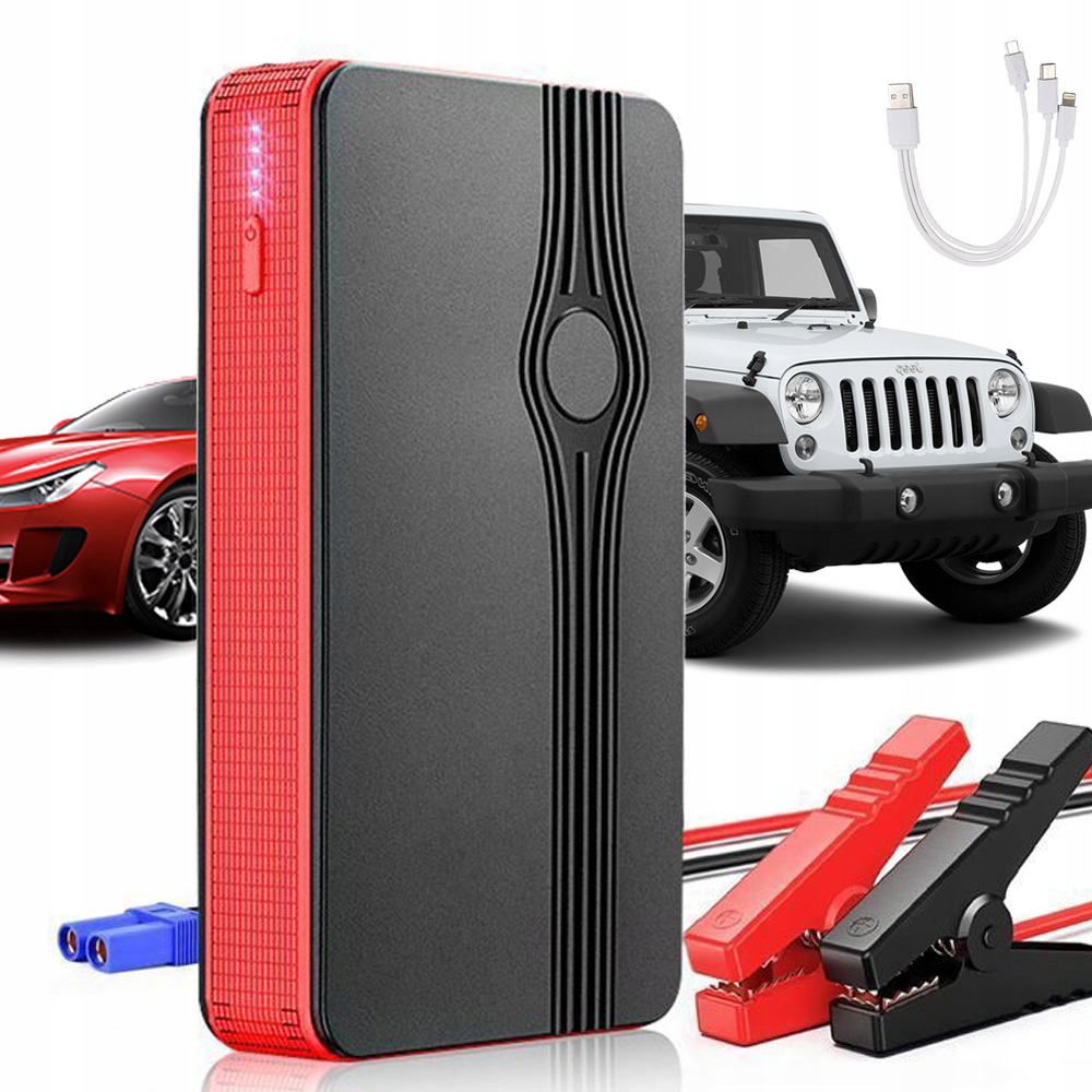 Rozrusznik Jump Starter Booster Powerbank 30000mAh 600A Usb Sos Do Auta 12V