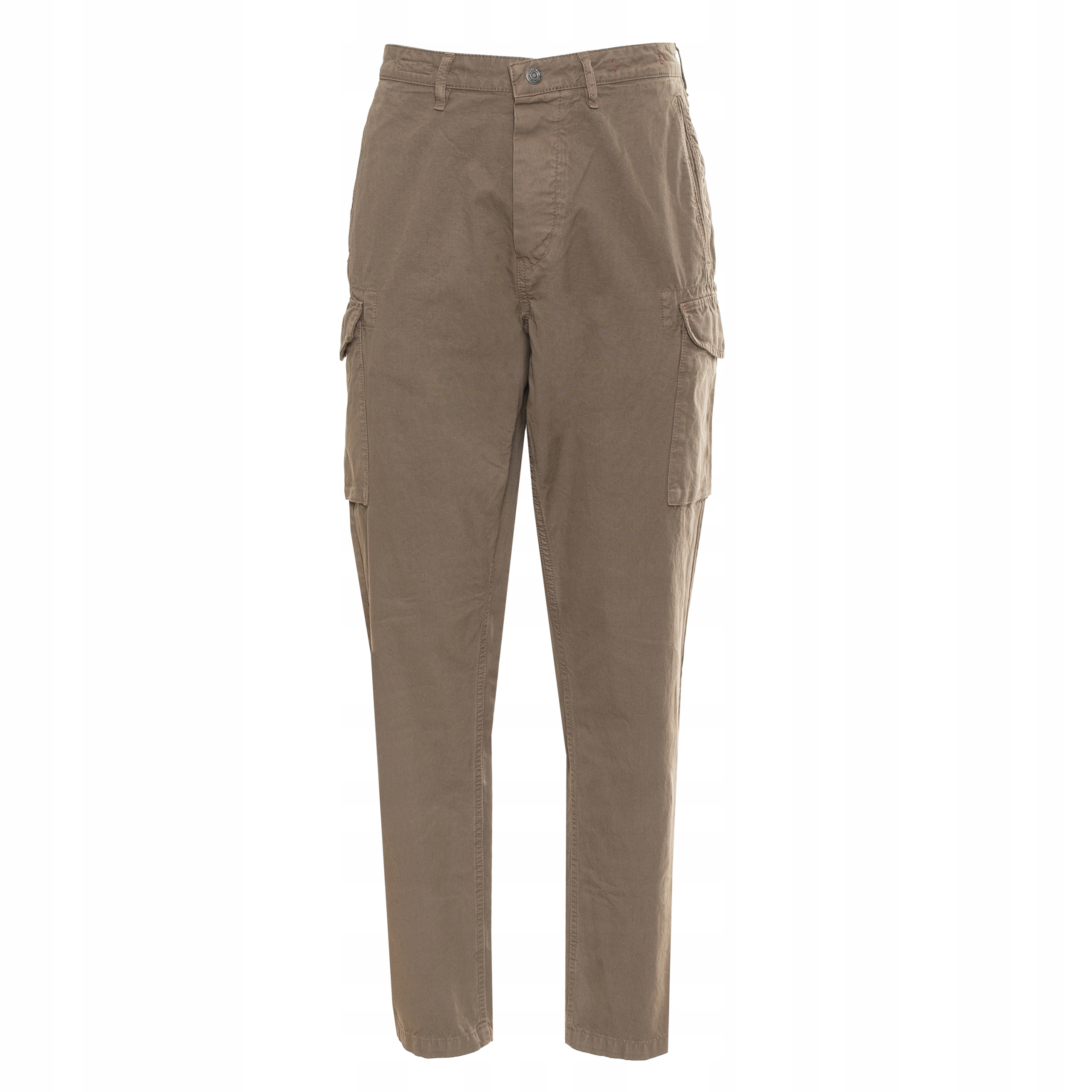 Guess Hnědé Chinos Kalhoty S Kapsami Na Knoflíky 30/31 G_a