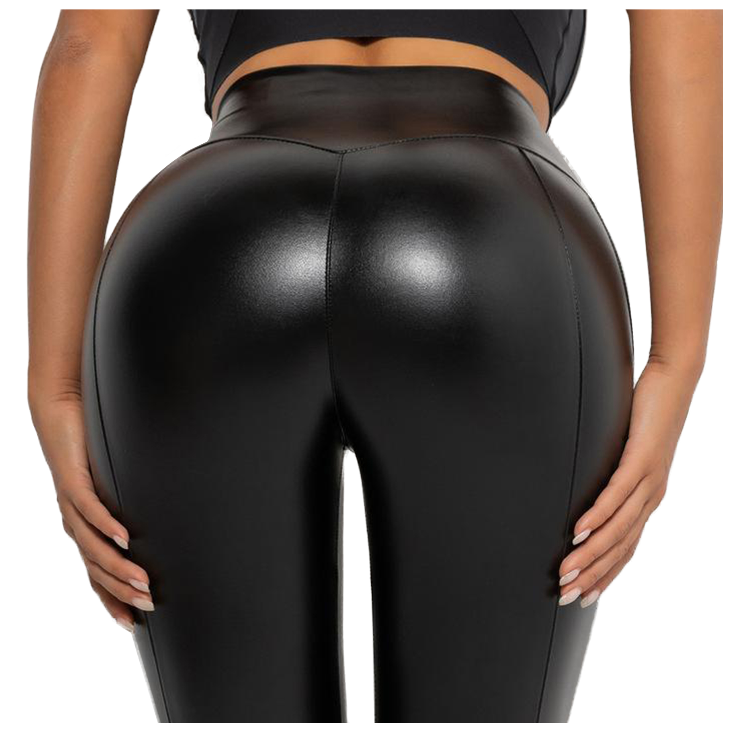

Legginsy a la skóra z przeszyciami Wysoki Stan M