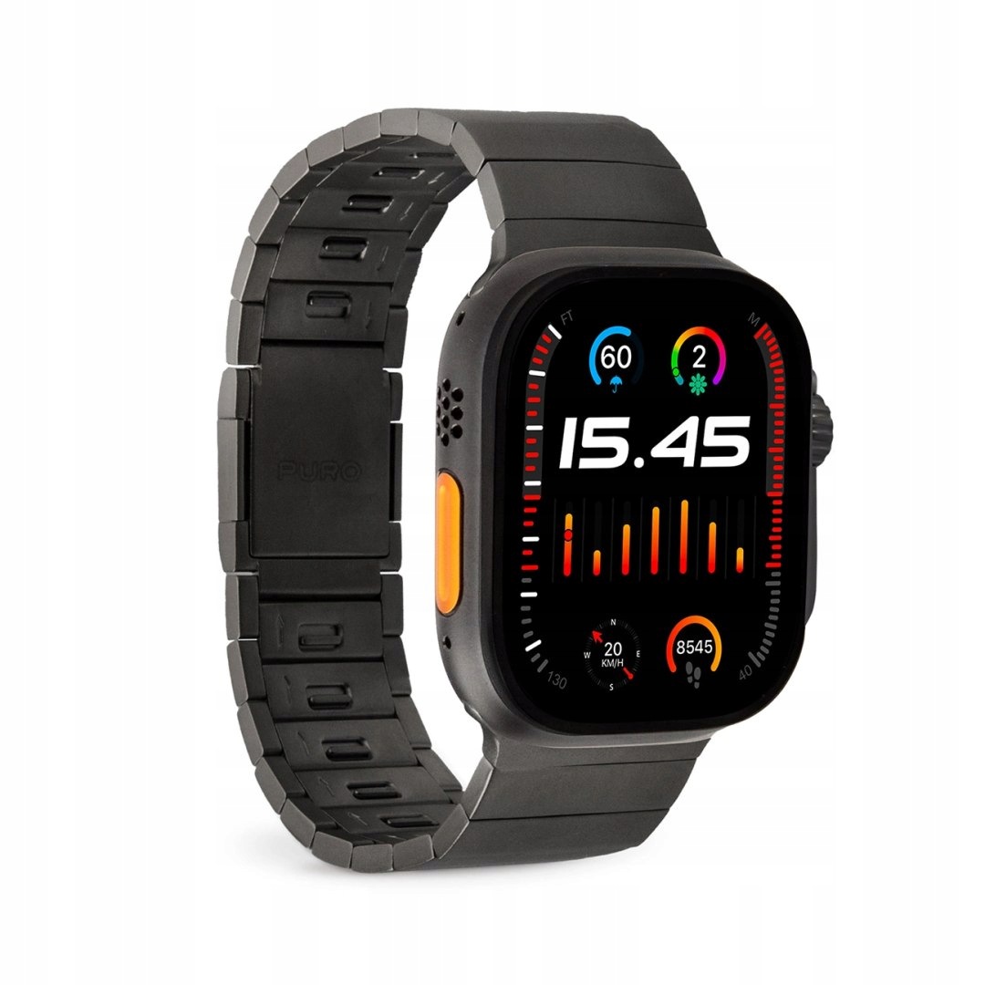 Pasek Puro Titan ze stali nierdzewnej do Apple Watch 42 44 45 49 mm