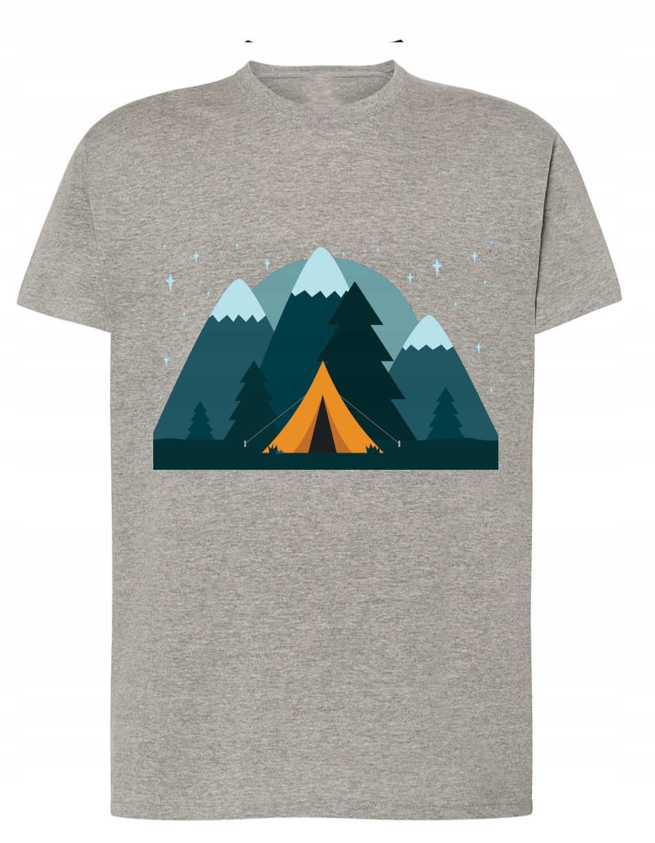 

T-Shirt nadruk góry namiot biwak r.XL