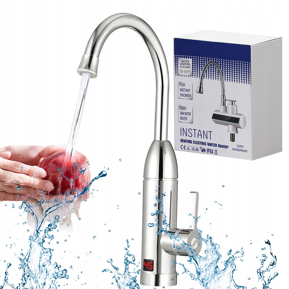 Elektrický Průtokový Ohřívač Vody Kohoutek, Otočná Kuchyňská Baterie