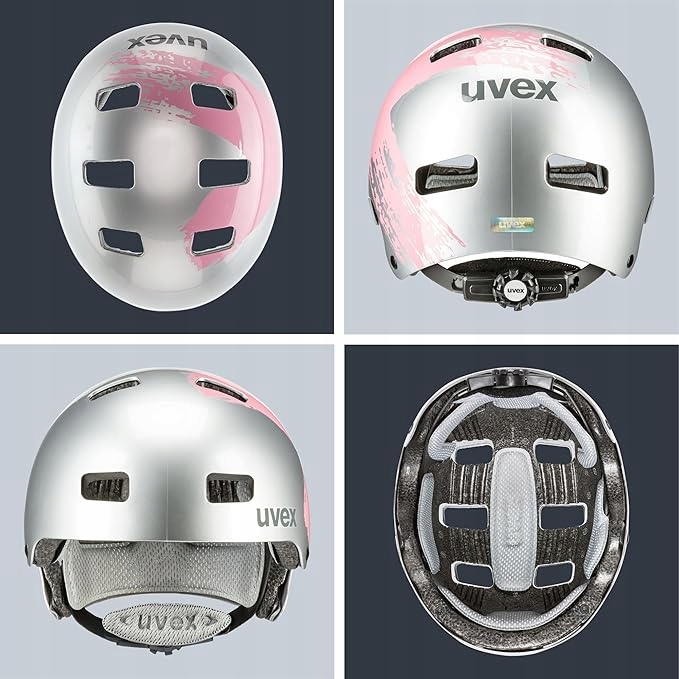 Cyklistická přilba kolečkové brusle koloběžka Uvex Kid 3 vel. 55-58 odolná, nastavitelná