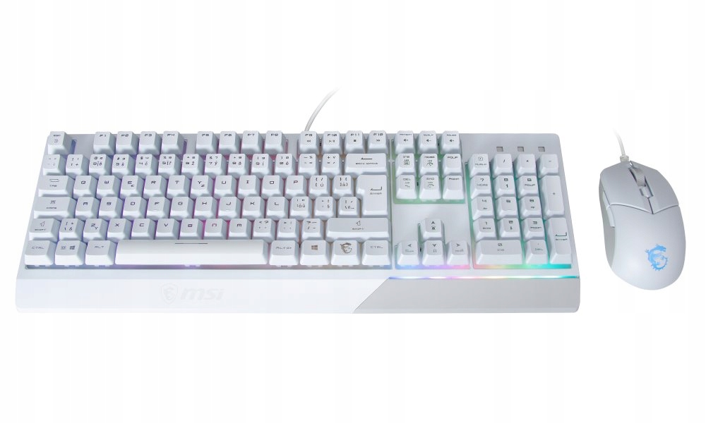 Msi herný set klávesnice s myšou Vigor GK30 Combo White/ drôtová/ biela/ Rg