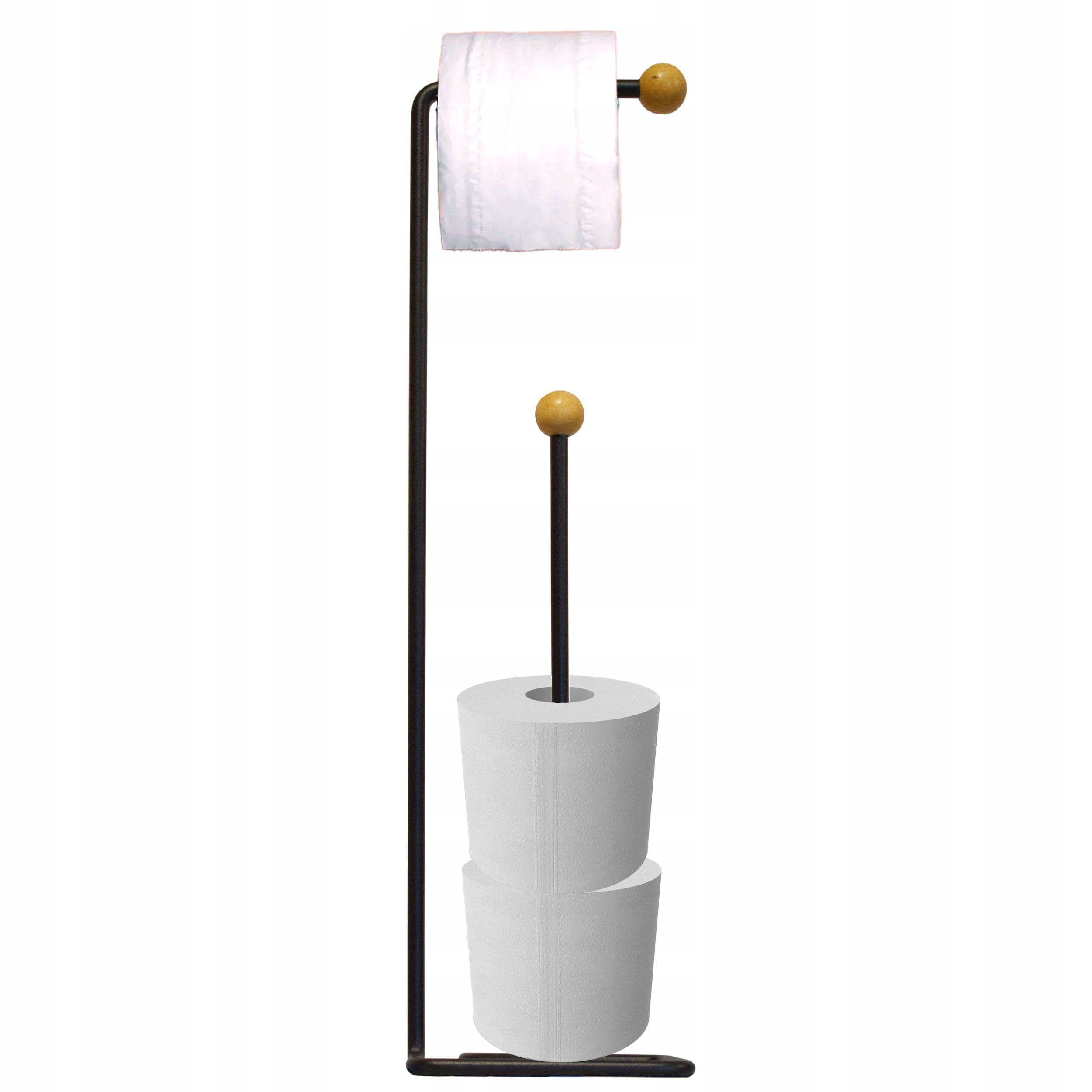 

Czarny Stojak Na Papier Toaletowy Wc Loft Drewno