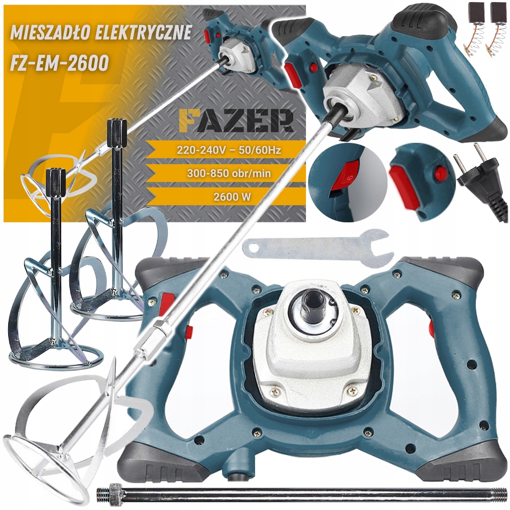 Míchadlo Na Lepidlo Betonu Elektrických Barev 2600W x2 Míchačka