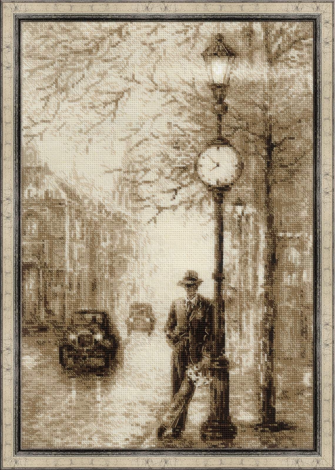 Riolis Staré foto 1611, sada pro křížkovou výšivku 26x38 cm