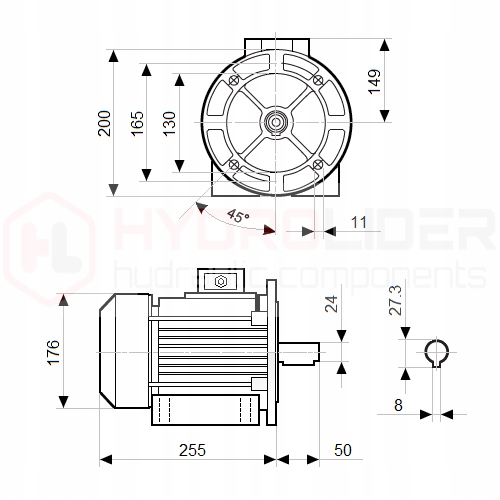SILNIK ELEKTRYCZNY 0,09 MS56 2-4 MS562-4 2SIE5624 Kod producenta A1.42.10.0009