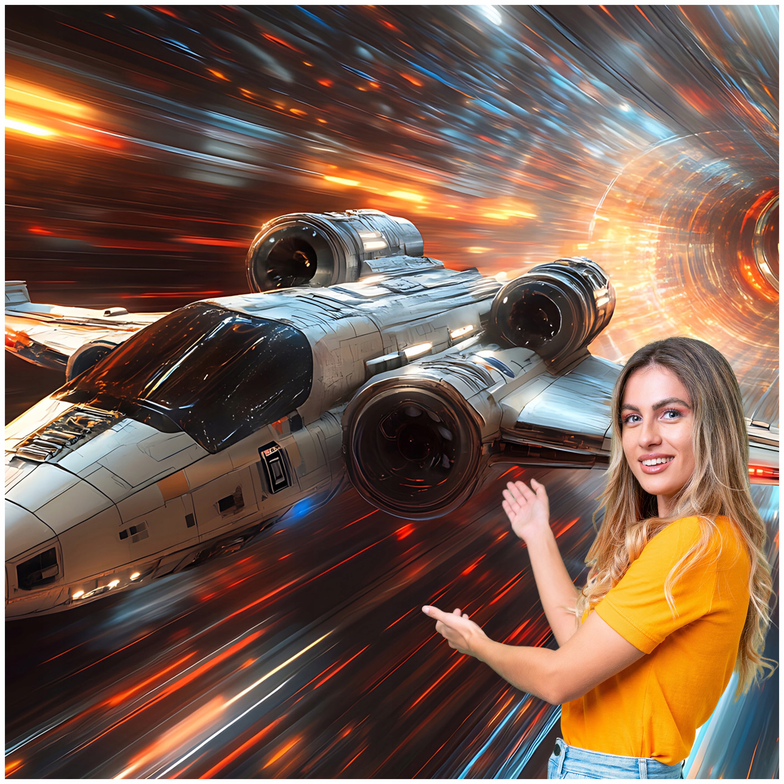 Fototapeta 3D Tunel Koridor Časopisu Vesmírny 294x260 TUN21W