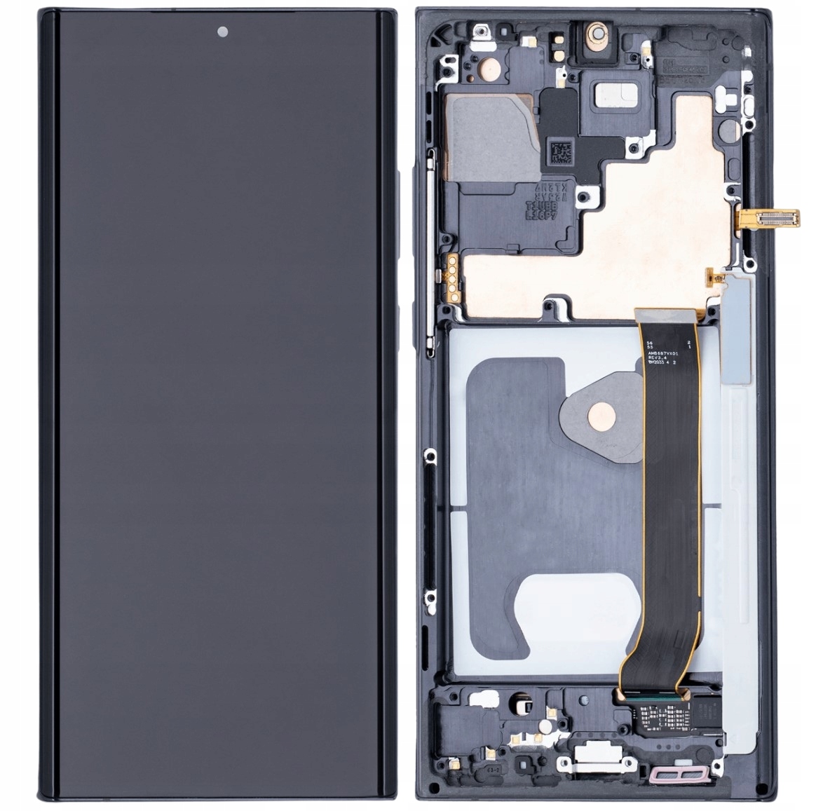 Hq LCD Oled displej s rámčekom pre Samsung Galaxy Note 20 Ultra 5G, čierny