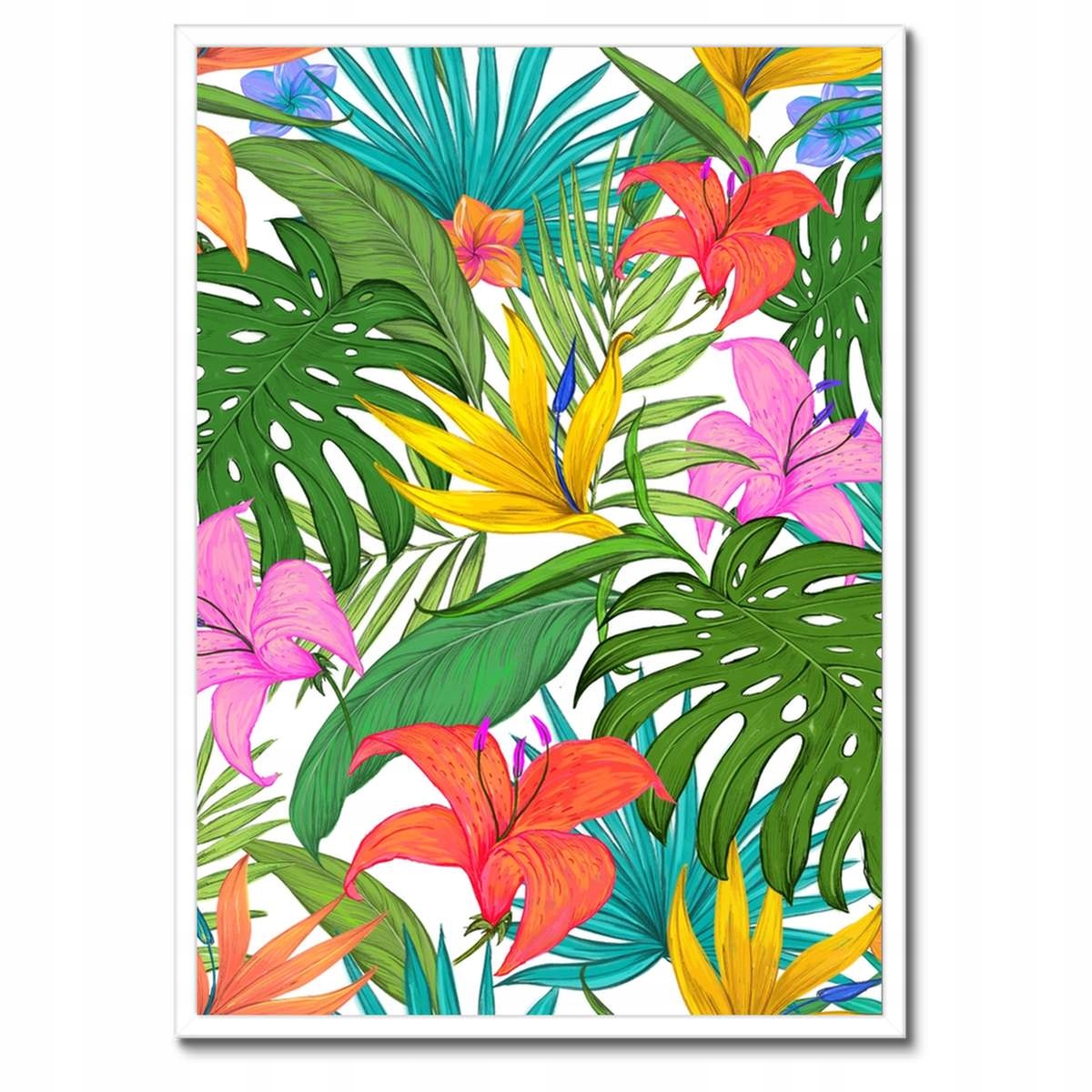 Plakáty v rámu 50x70 Tropické listy Leaves
