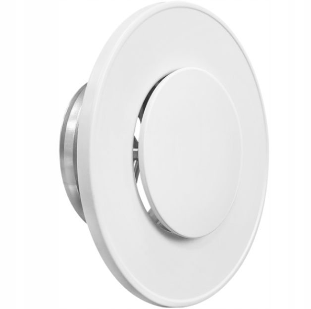 ANEMOSTAT nawiewno-wywiewny biały FI 100 metalowy Kod producenta ASV100-MLB