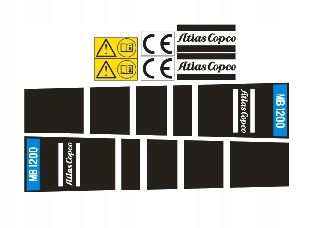 1200 - Наклейка ATLAS COPCO MB1200