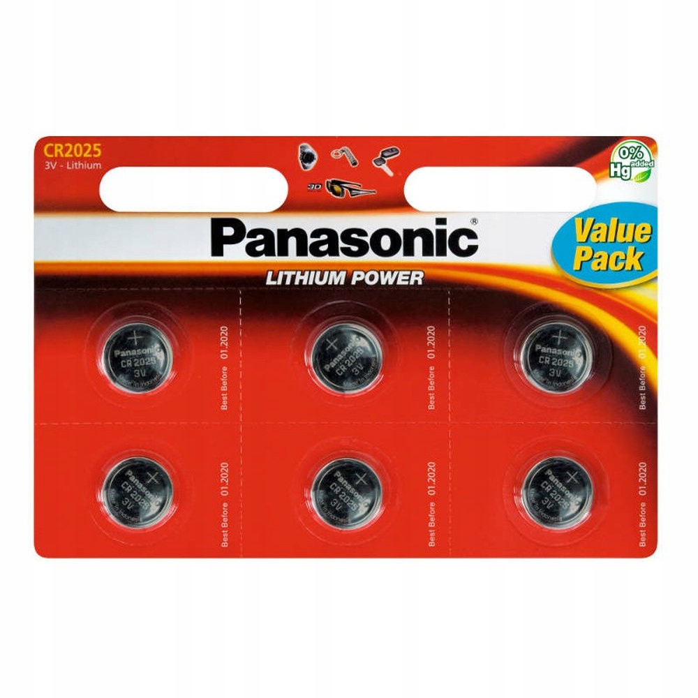 

Panasonic bateria litowa CR2025 6szt blister