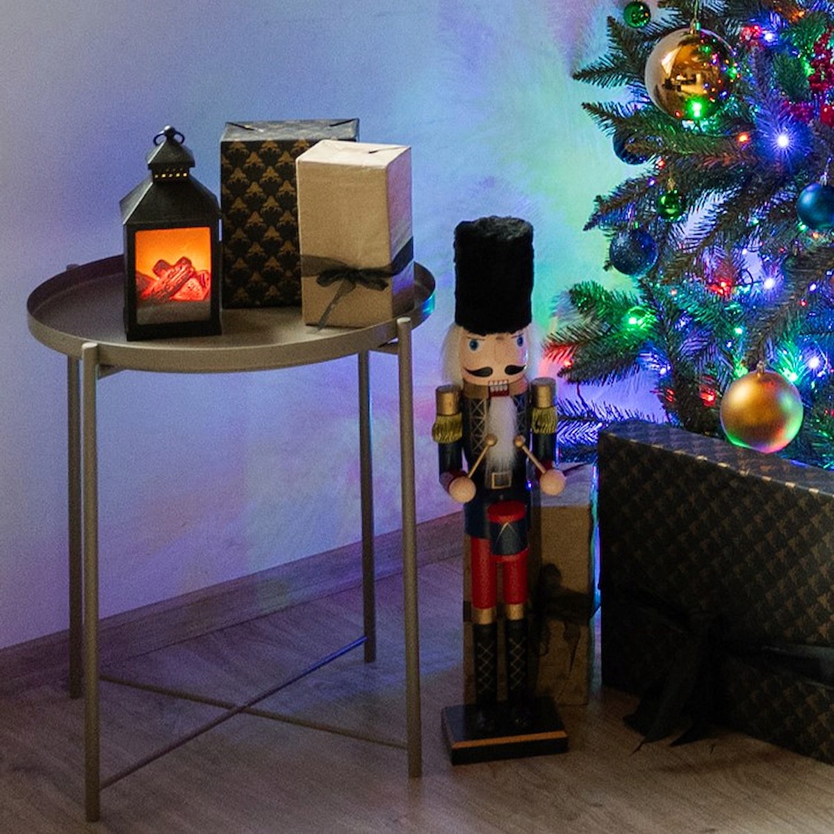 LAMPION DEKORACYJNY LED OZDOBNY LATARENKA NA BATERIE STOJĄCY WISZĄCY ŚWIĘTA Marka Springos