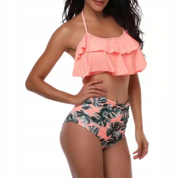 BIKINI STRÓJ KĄPIELOWY WYSOKI STAN PUSH UP BOHO M Rozmiar M