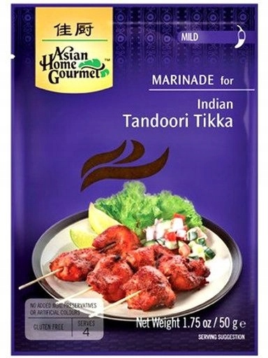 5 x Asian Home Gourmet Marinata pro indické Tandoori Tikka 50 g