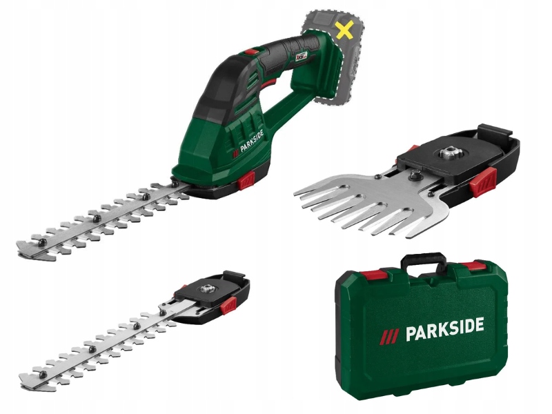Parkside Nożyce Akumulatorowe 20V do Trawy i Krzewów 2w1