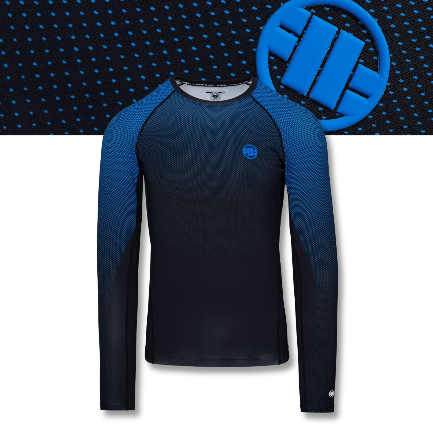 Męski longsleeve sportowy Pitbull Rashguard techniczny treningowy Ranked
