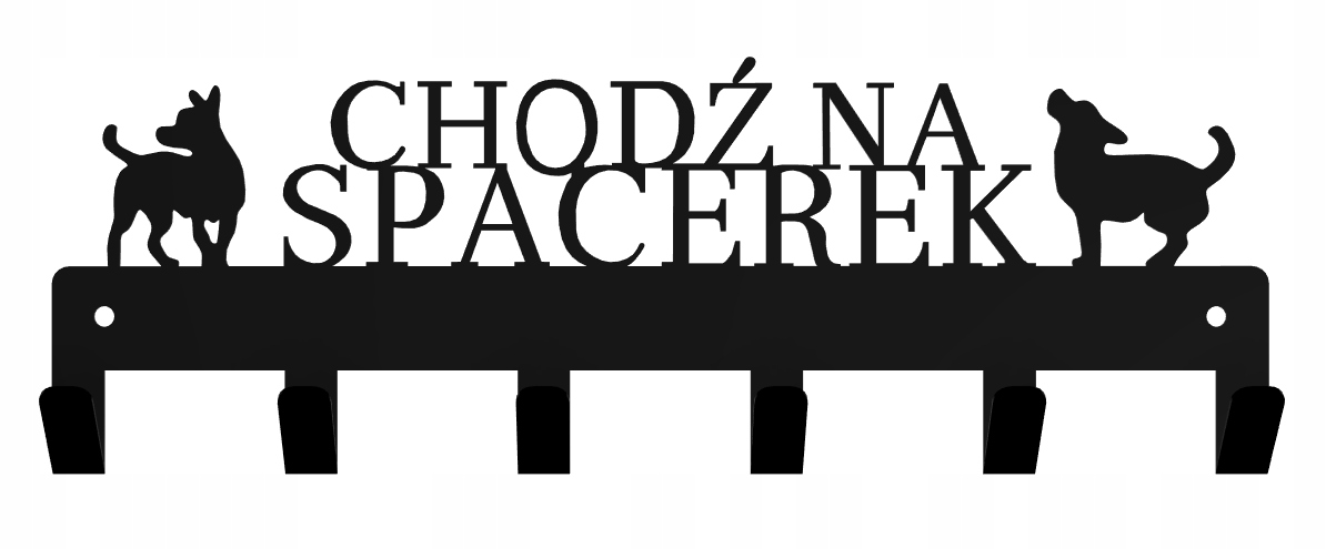 

Wieszak smycze ubrania Chodź Na Spacer Pieski