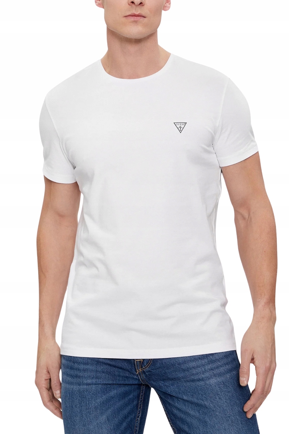 Guess Sada bílých pánských triček Caleb Hero 2PACK XXL