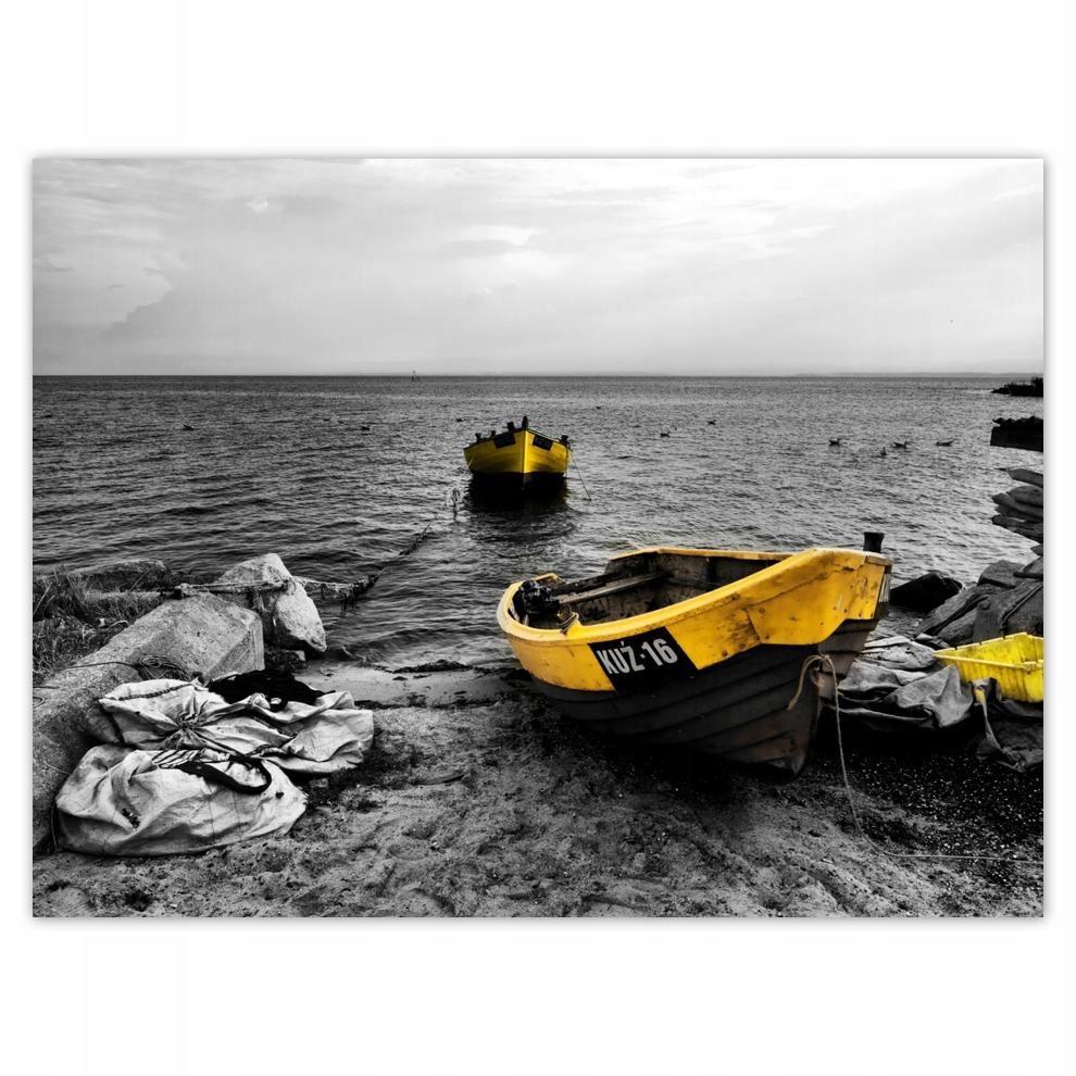 

Plakat 40x30 Łódki na bałtyckiej plaży