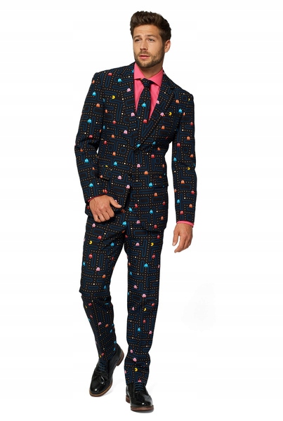Pánský Oblek Pacman S Licencí Opposuits Deluxe Převlek Slim Fit 54