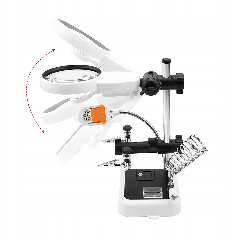 TRZECIA RĘKA PODSTAWKA LUTOWNICY LUPA LED RT0179 Model RT0179