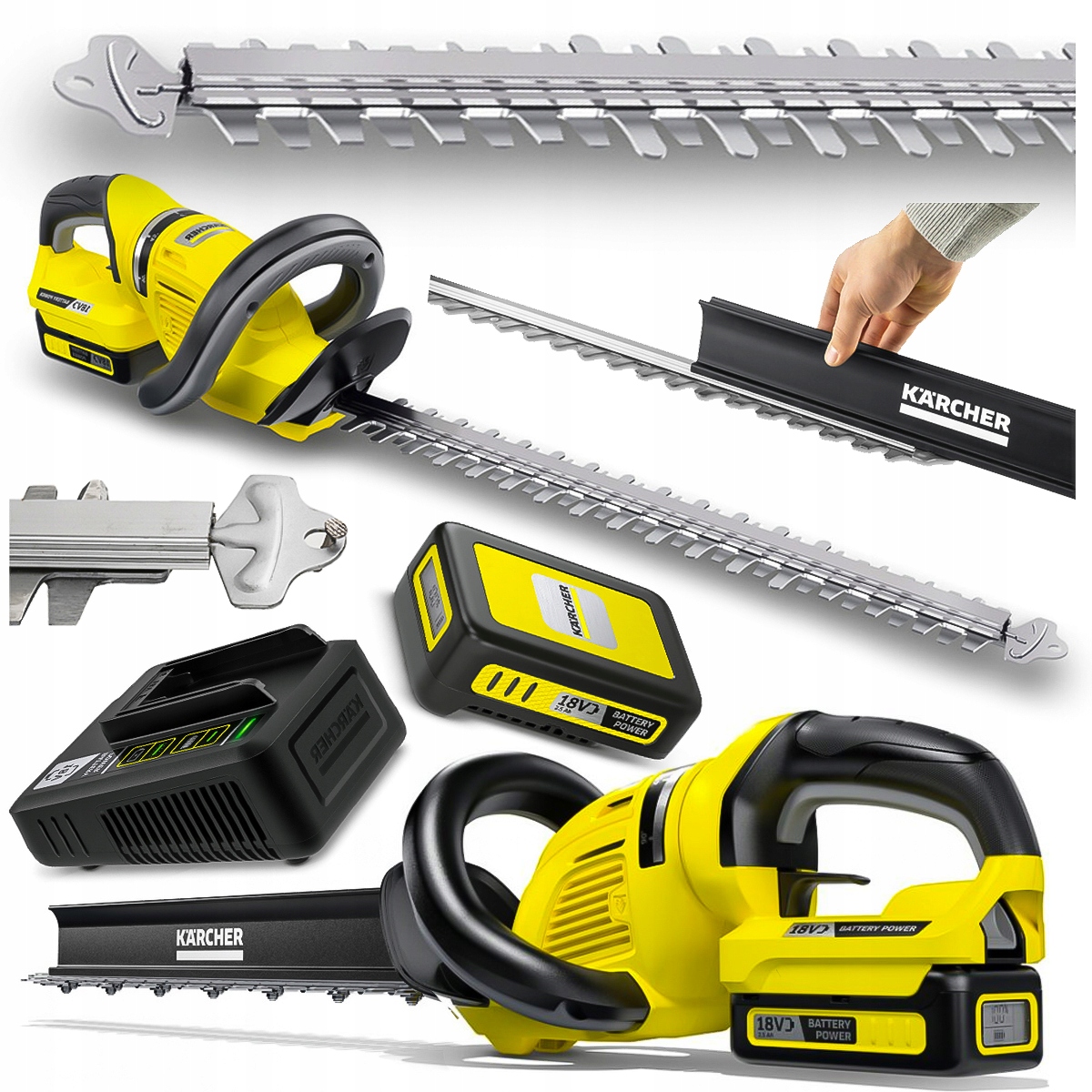 

Nożyce Akumulatorowe Do Żywopłotu Karcher Hge 18V