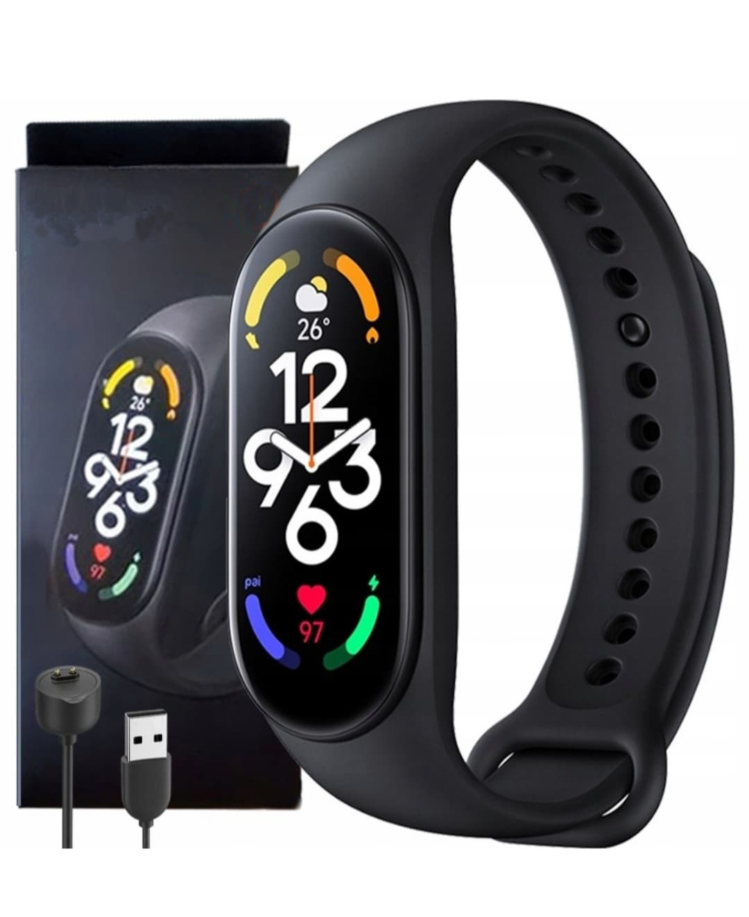 M6 SMARTBAND SPORTO APYRANKĖ SMARTWATCH LAIKRODIS
