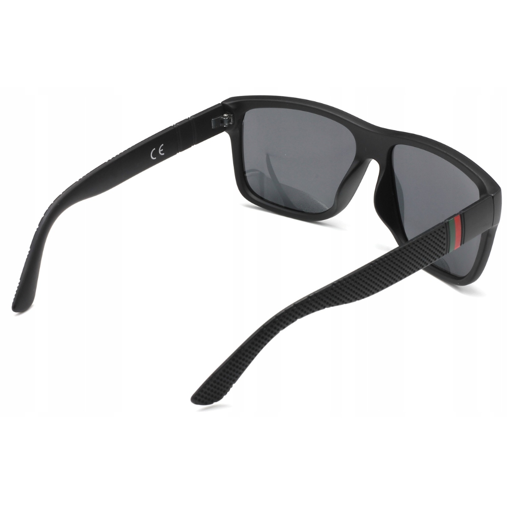 OKULARY PRZECIWSŁONECZNE MĘSKIE POLARYZACYJNE Z ETUI GRATIS DUŻE CZARNE Model GPOL1-CZARNE