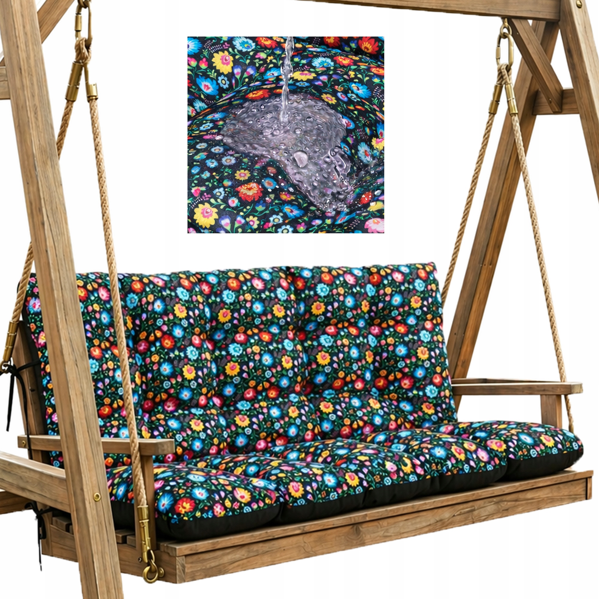 Polštář na zahradní houpačku Voděodolný 180x60x50 Folk