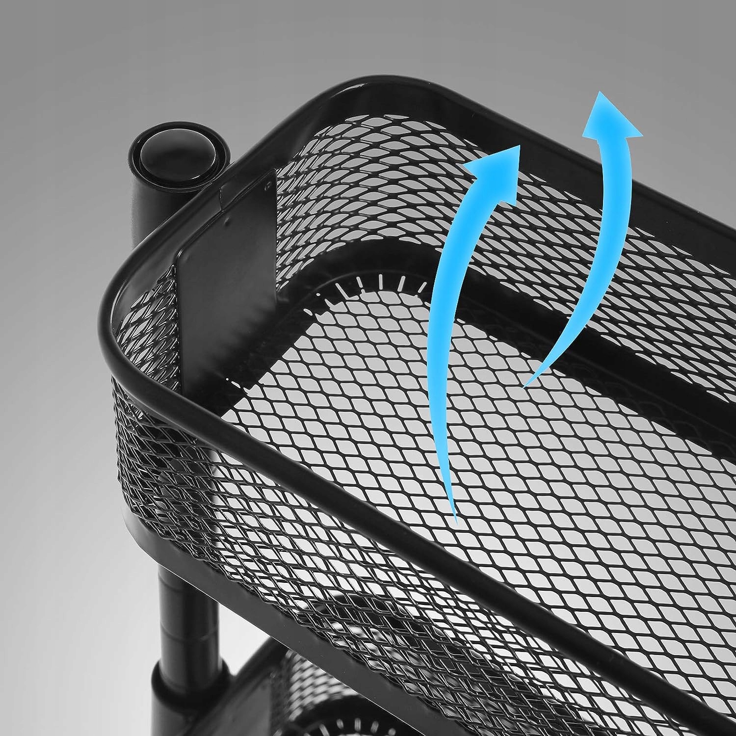 REGAŁ ŁAZIENKOWY NA KÓŁKACH PÓŁKA SZAFKA MOBILNA Materiał wykonania metal