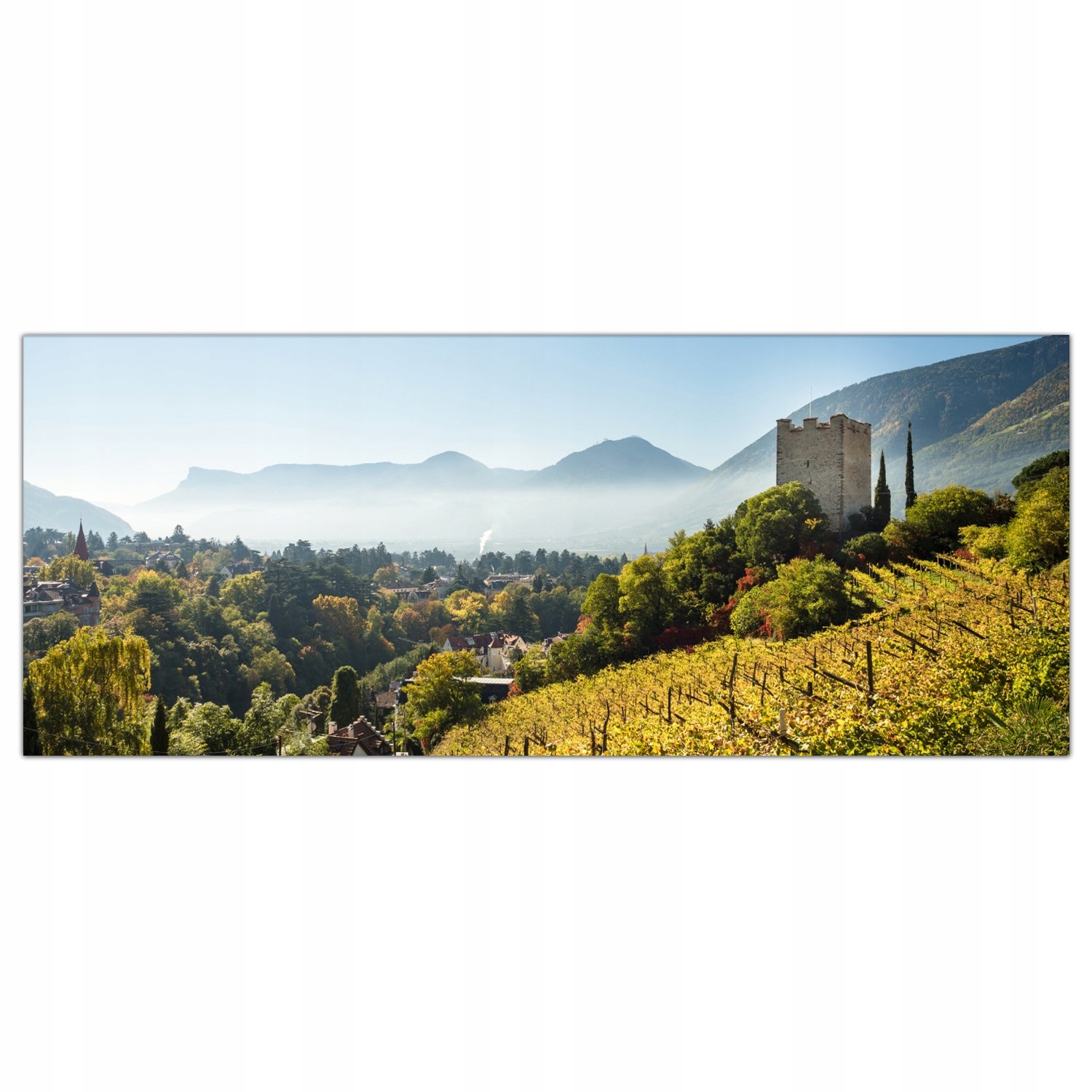 

Obraz Szklany Foto-obraz Wioska Alpy Góry 125x50