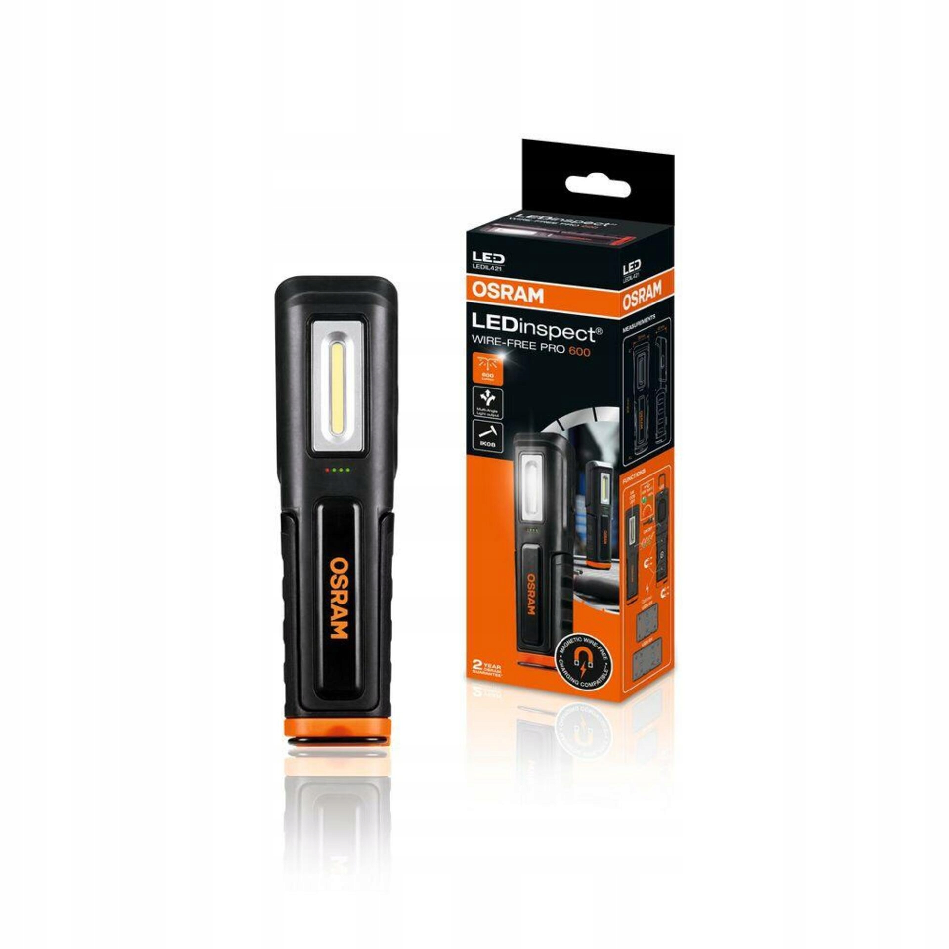 Osram LEDinspect Wire-free Pro 600 pracovná lampa, Led, 600lm, magnetické n