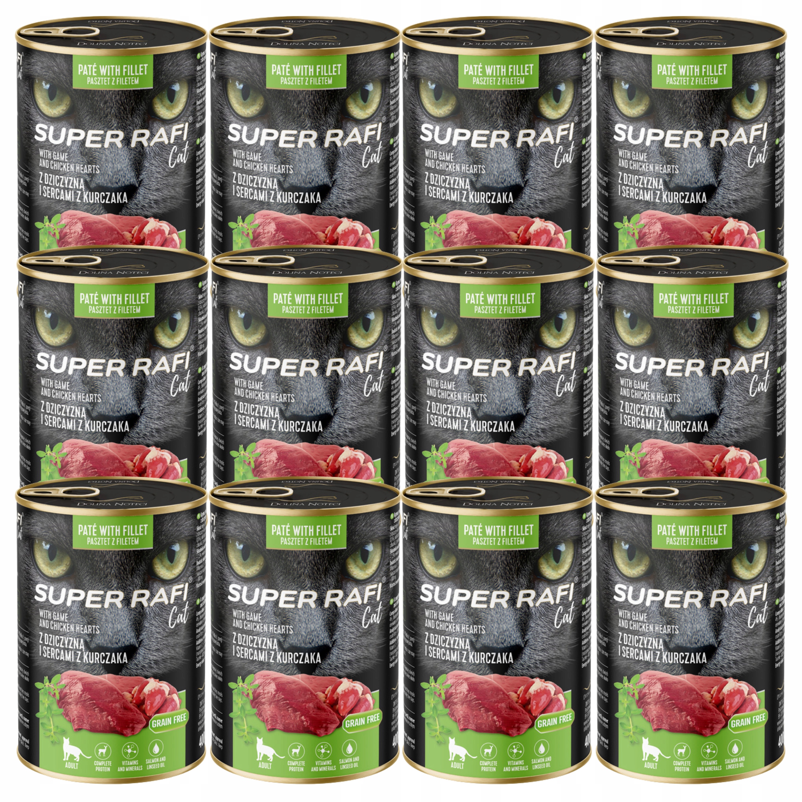 Levně Rafi Cat krmivo pro kočky zvěřina 12 x 400 g