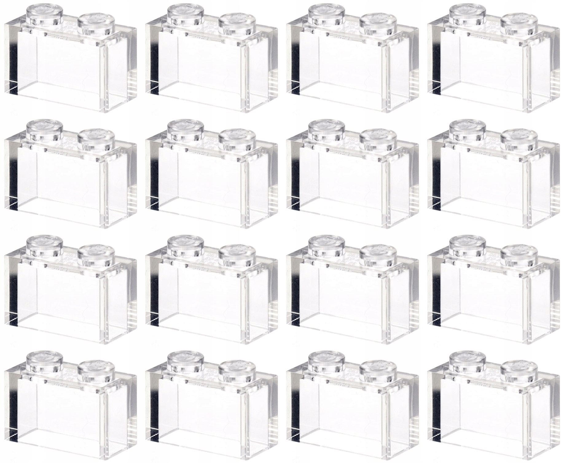 

Lego 3065 Klocek 1x2 przezroczysty (12g) 16 szt.