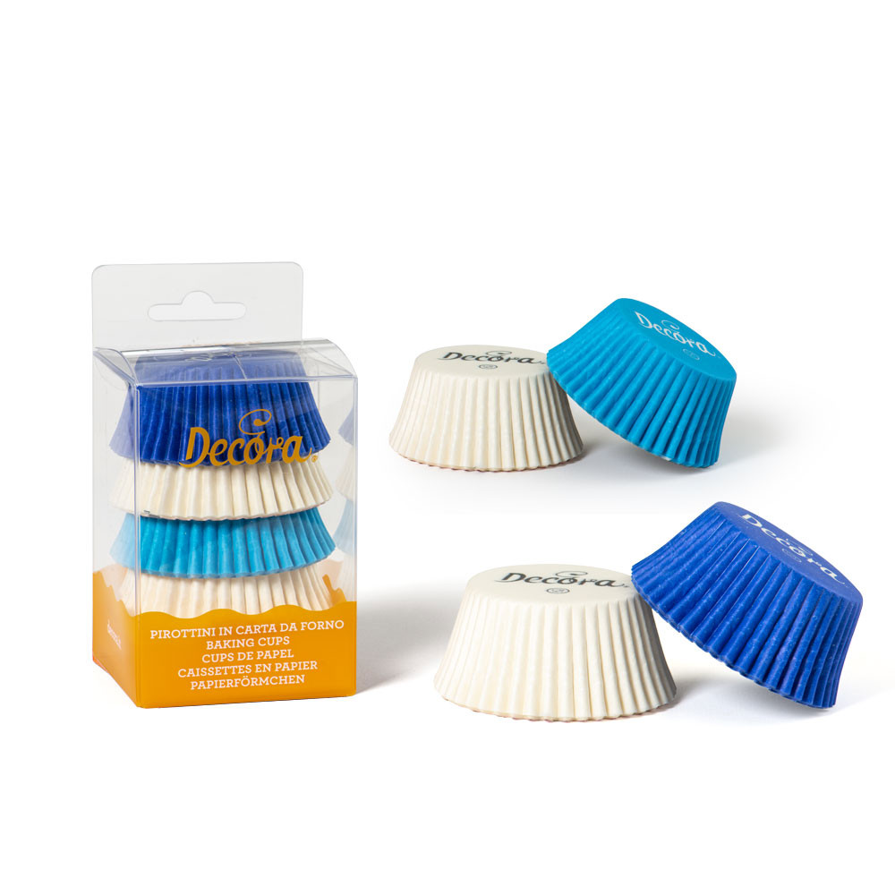 

Papilotki na muffinki białe i niebieskie, 75 szt