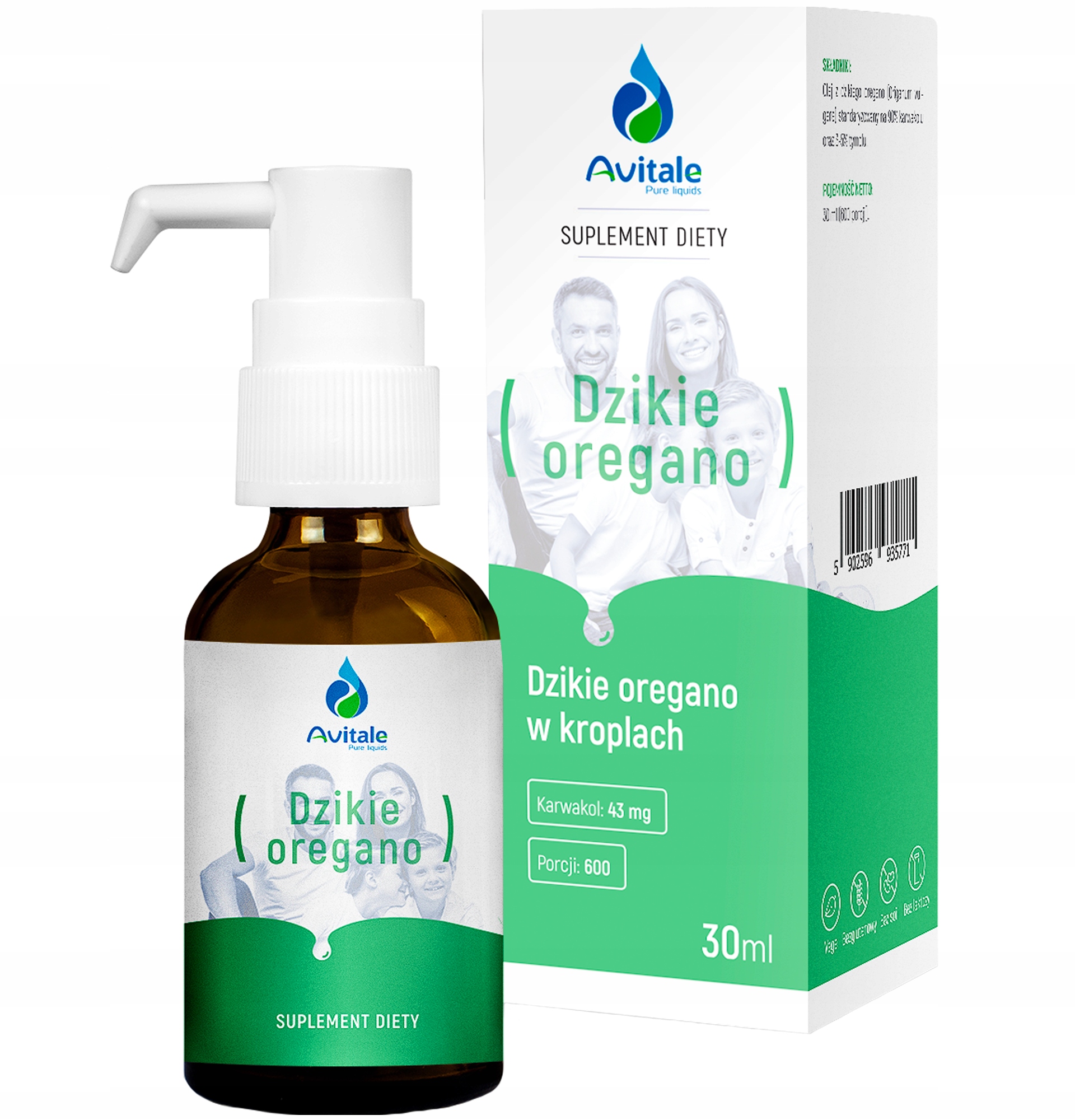 Suplement diety Avitale Dzikie oregano krople 30ml